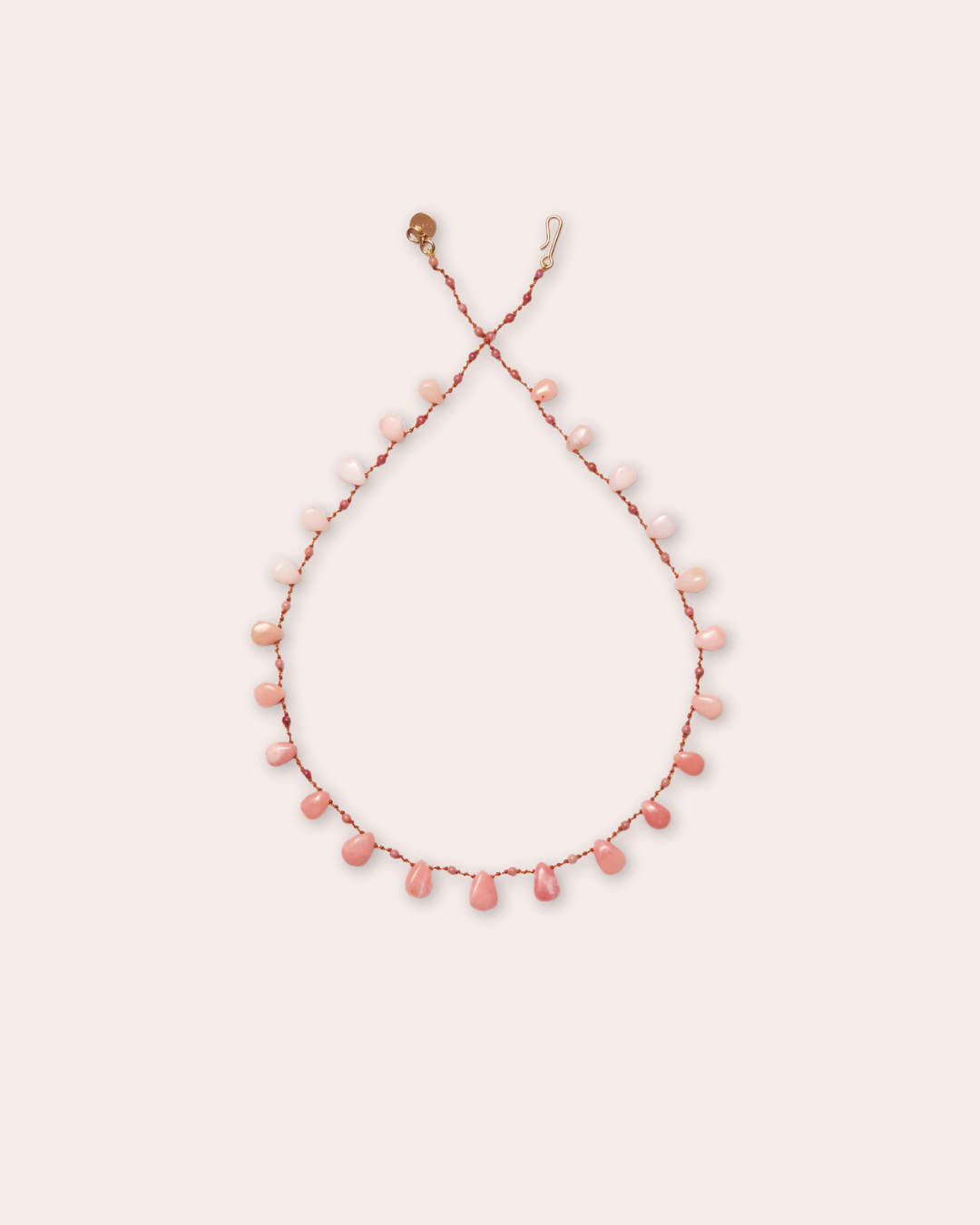IVARENE | Rosemead necklace with pink opals