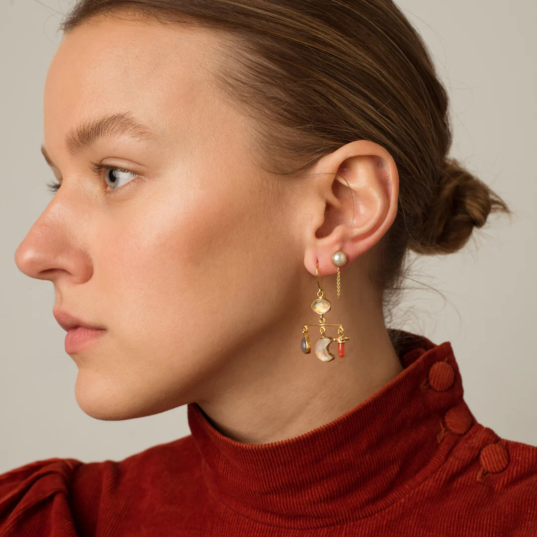 GRAINNE MORTON | MISMATCHED CHAIN STUD EARRINGS