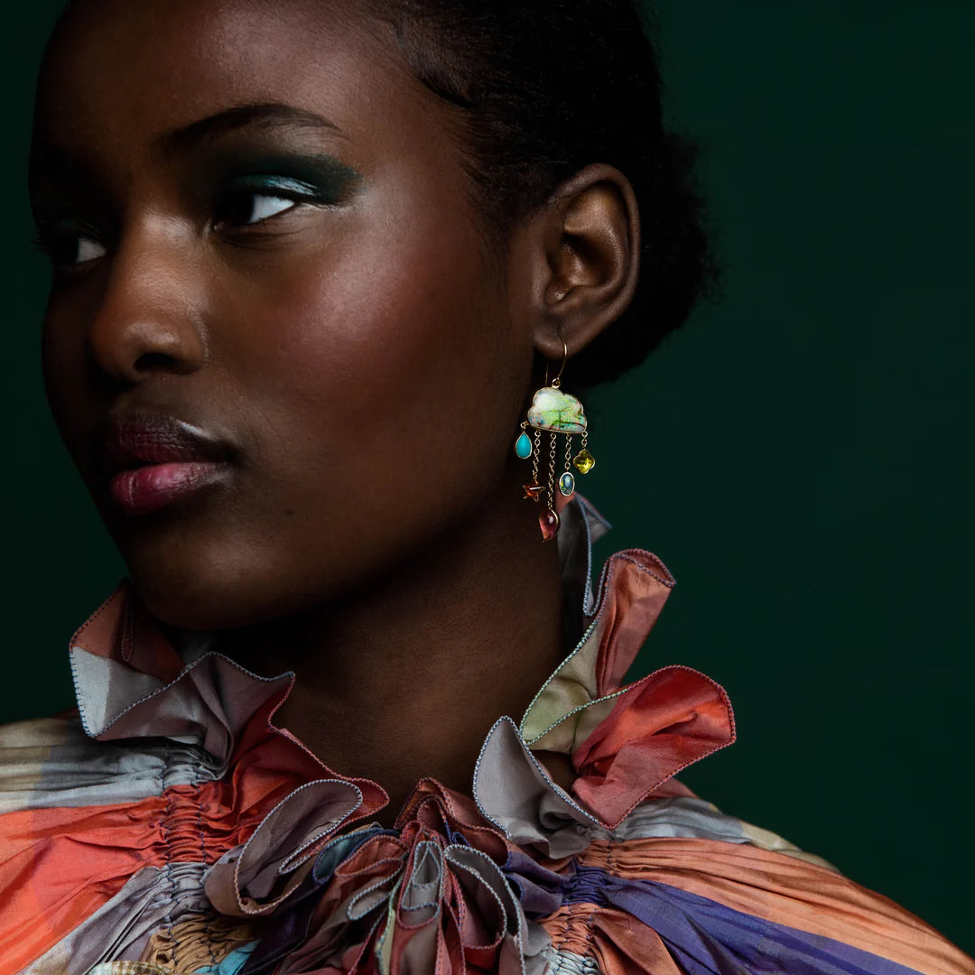 GRAINNE MORTON | CLOUD & RAIN CHAIN DROP EARRINGS