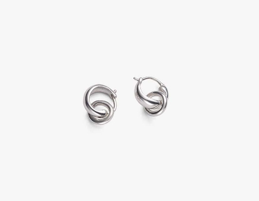 HELENA ROHNER | Small silver hoops with ring