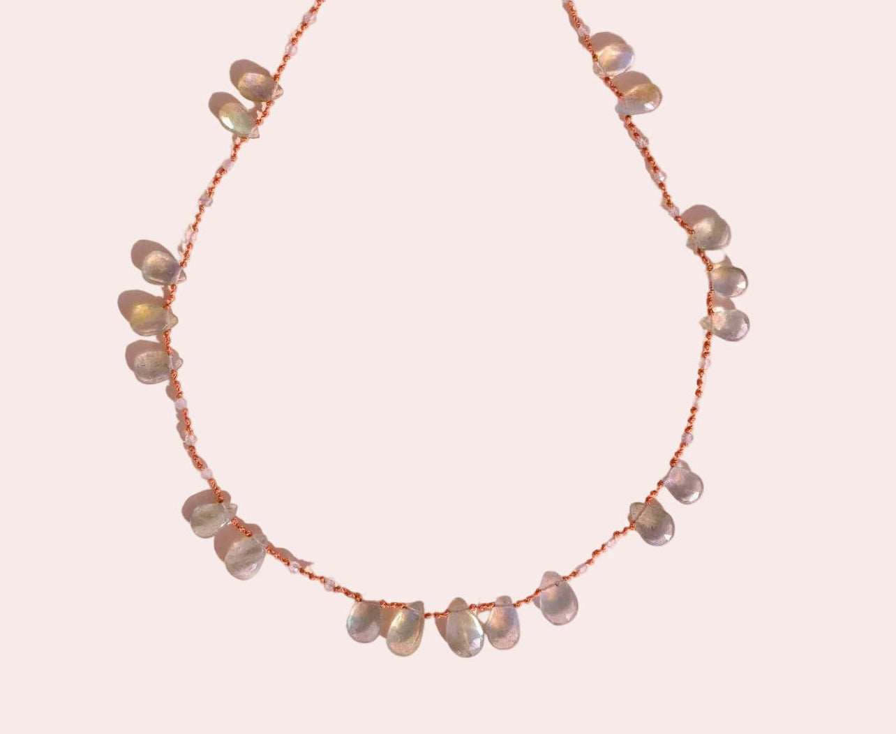 IVARENE | Offset Necklace with Labradorite