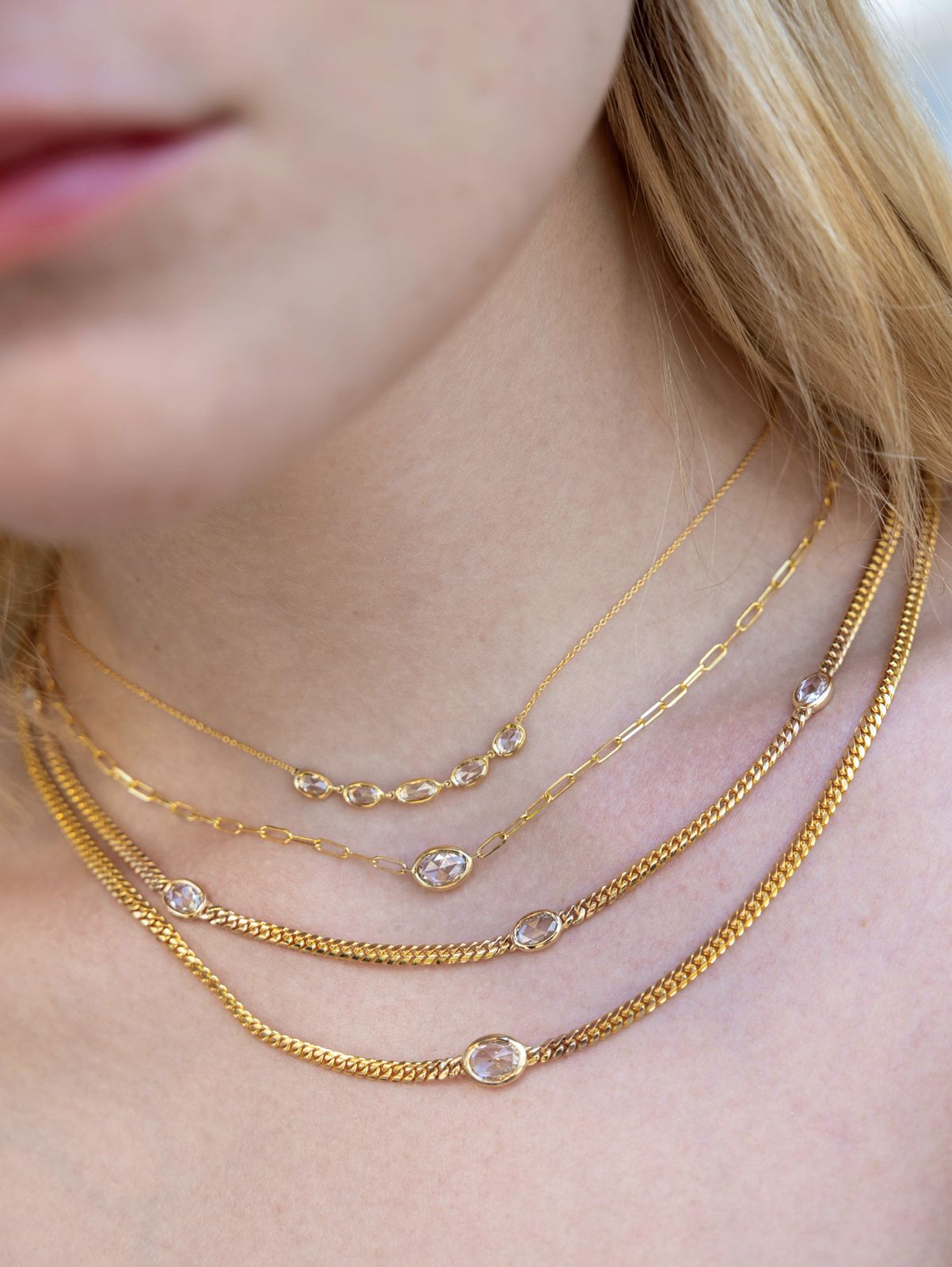 MYRTO ANASTASOPOULOU | MIAMI necklace three diamonds