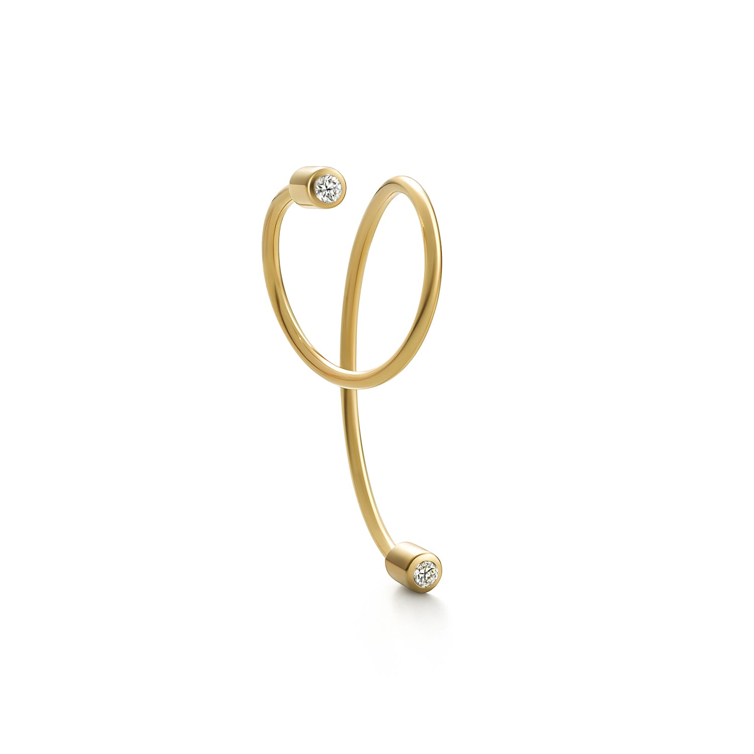 SHIHARA | Diamond Twist Curl Earring 02