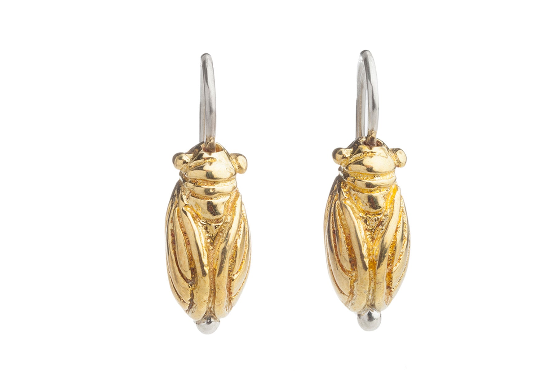 DOLLY BOUCOYANNIS | Silver and bronze Cicada Earrings