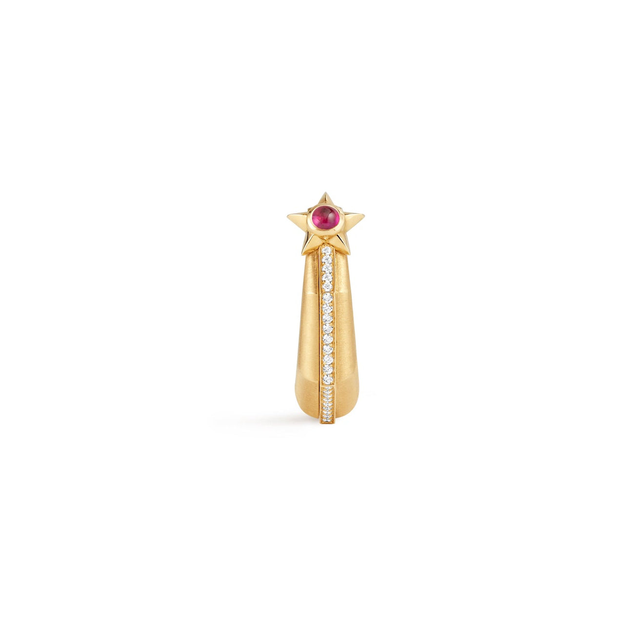 MARIE LICHTENBERG | Baba medium earring with diamonds and ruby