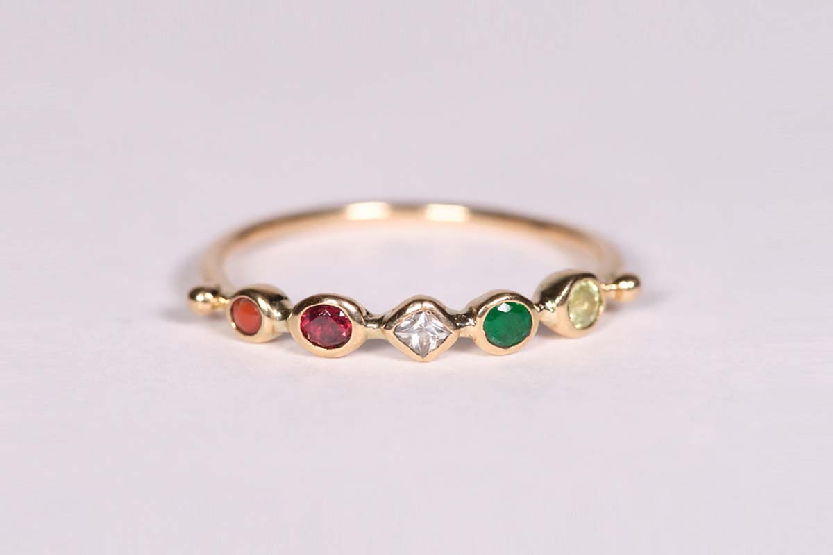 Dorette | 18-karat gold multi-stone ring