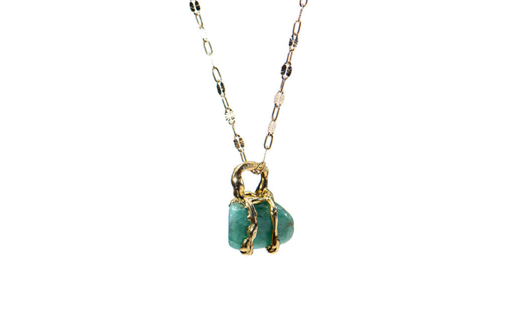 NESO | Abundance Raw Emerald Necklace