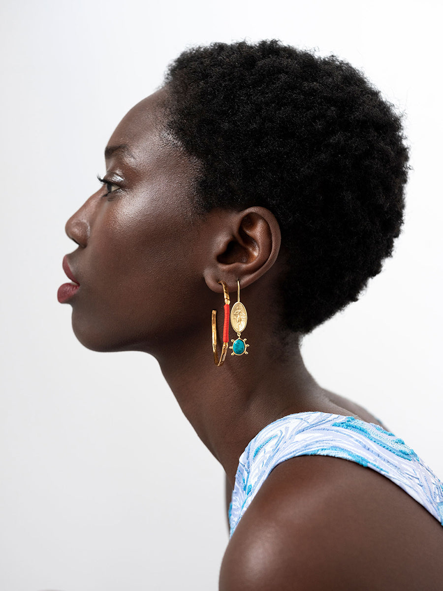 DANAI GIANNELLI | Dimitra earrings with Turquoise stones